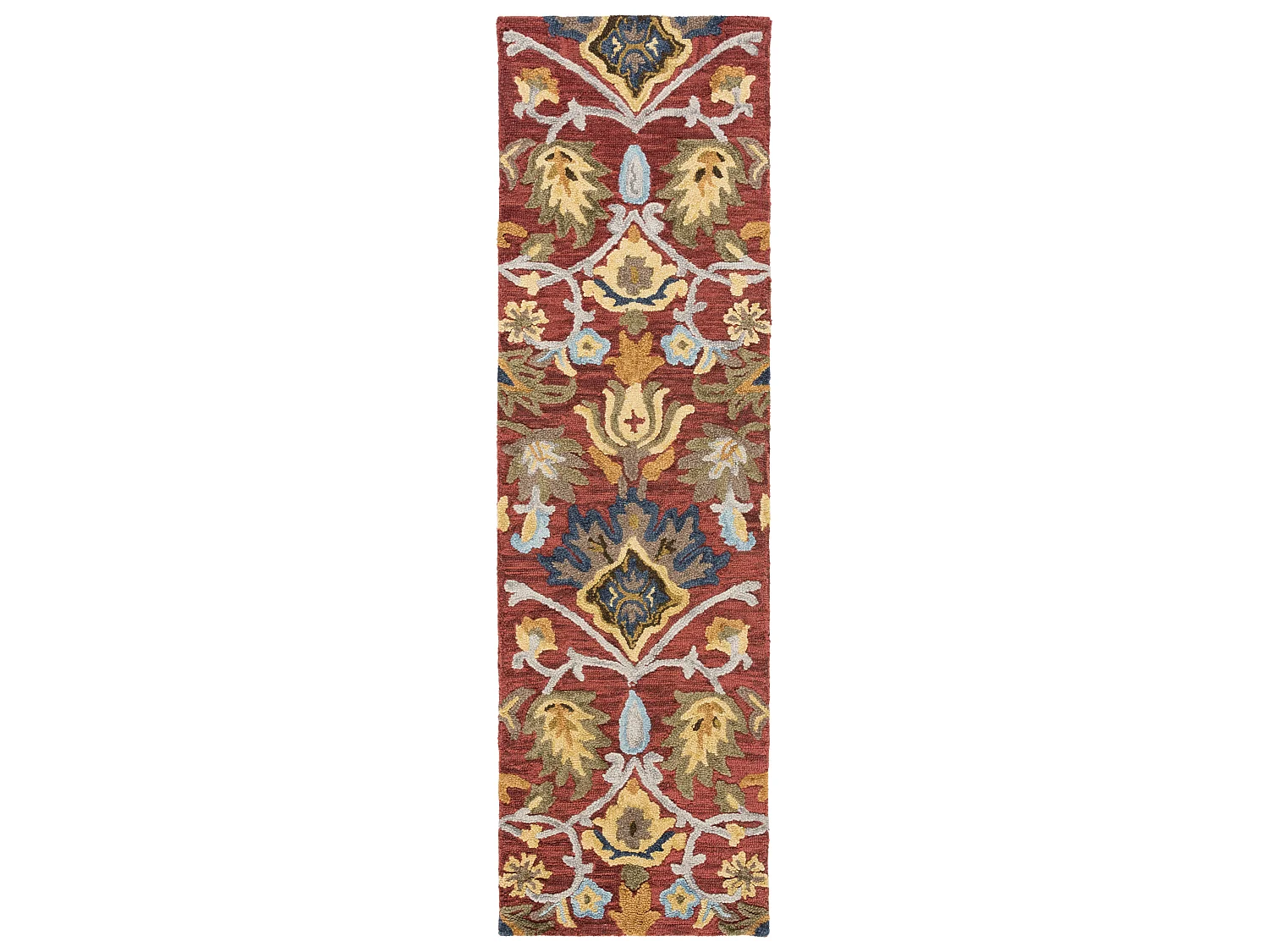 Tapis Rouge/Multicolore 69 X 122 cm - Juni
