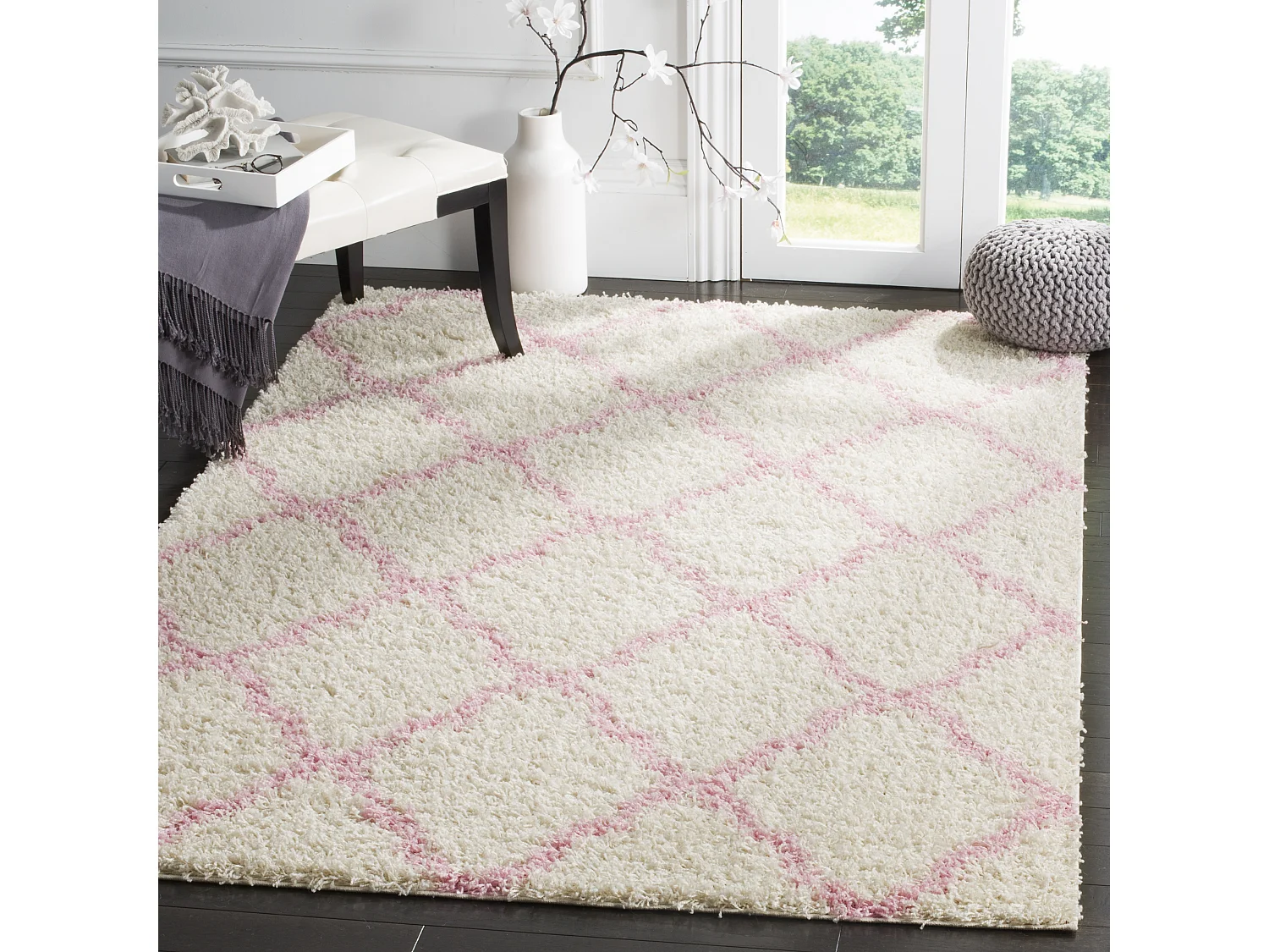 Tapis Neutre/Rose 155 X 229 cm - Aldo