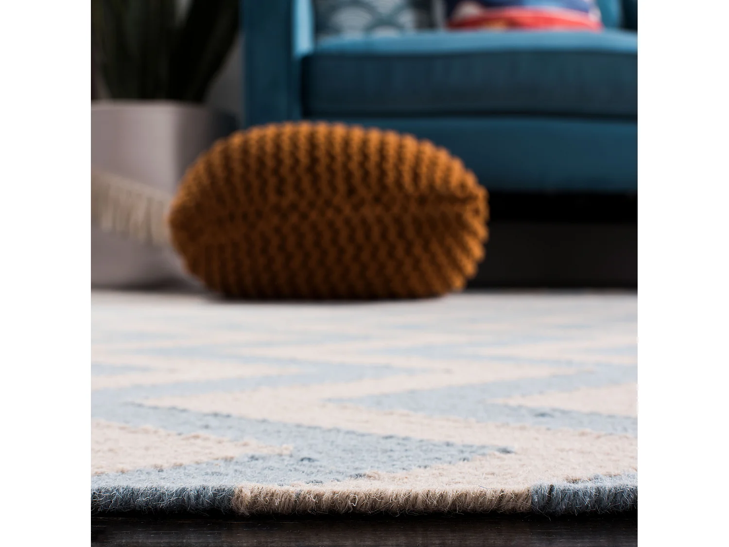 Tapis Bleu/Neutre 122 X 183 cm - Nelli