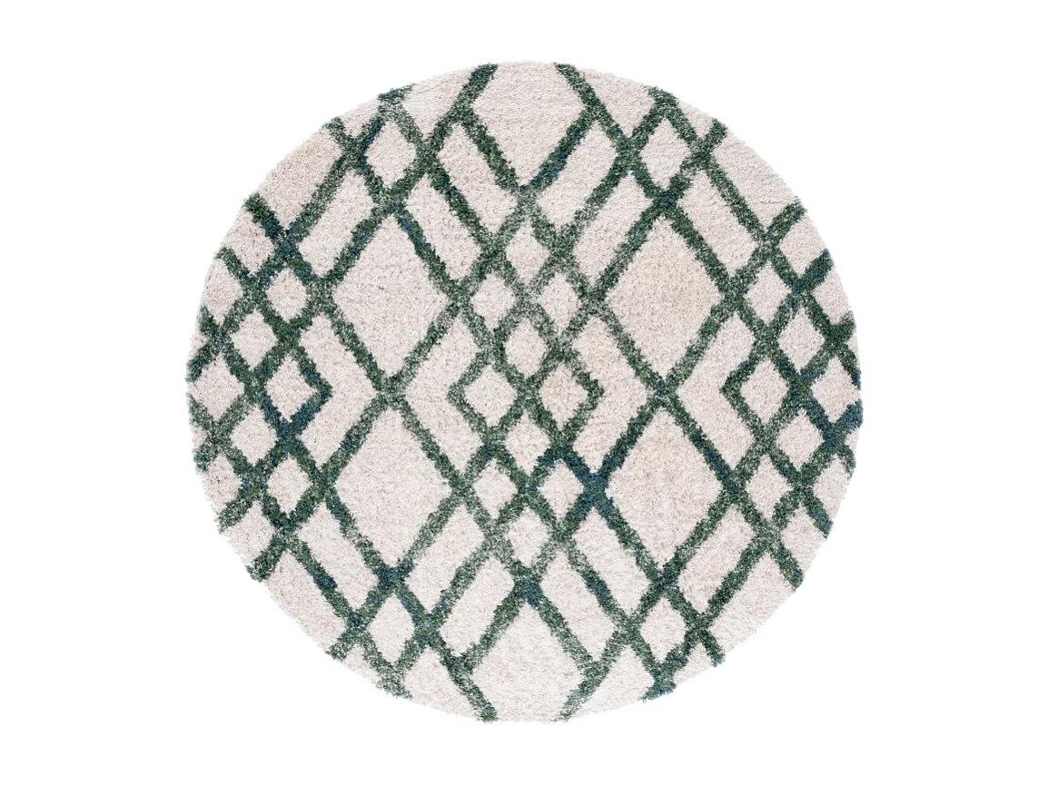 Tapis Ivoire/Vert 99 x 99cm - Myra