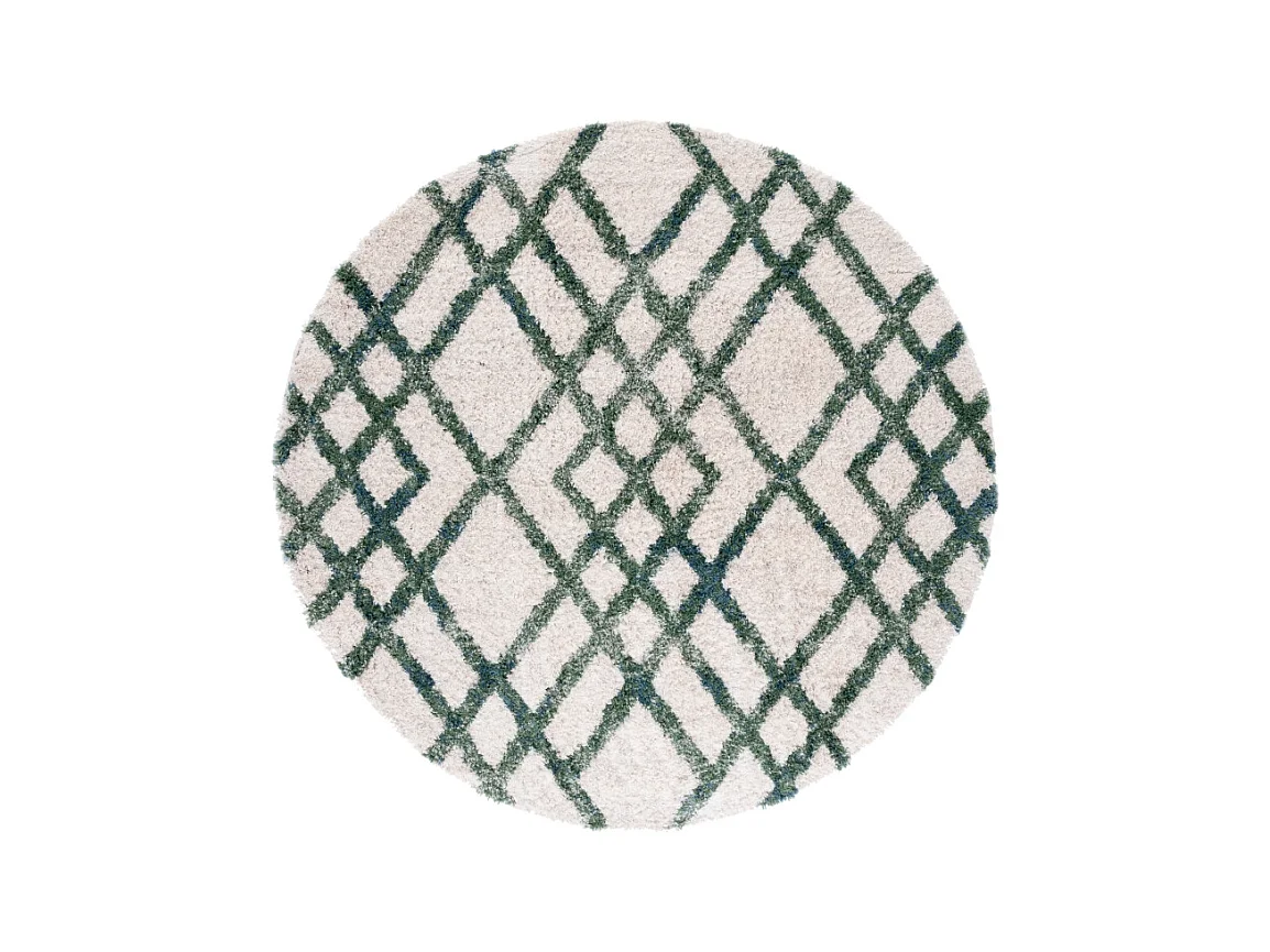 Tapis Ivoire/Vert 99 x 99cm - Myra