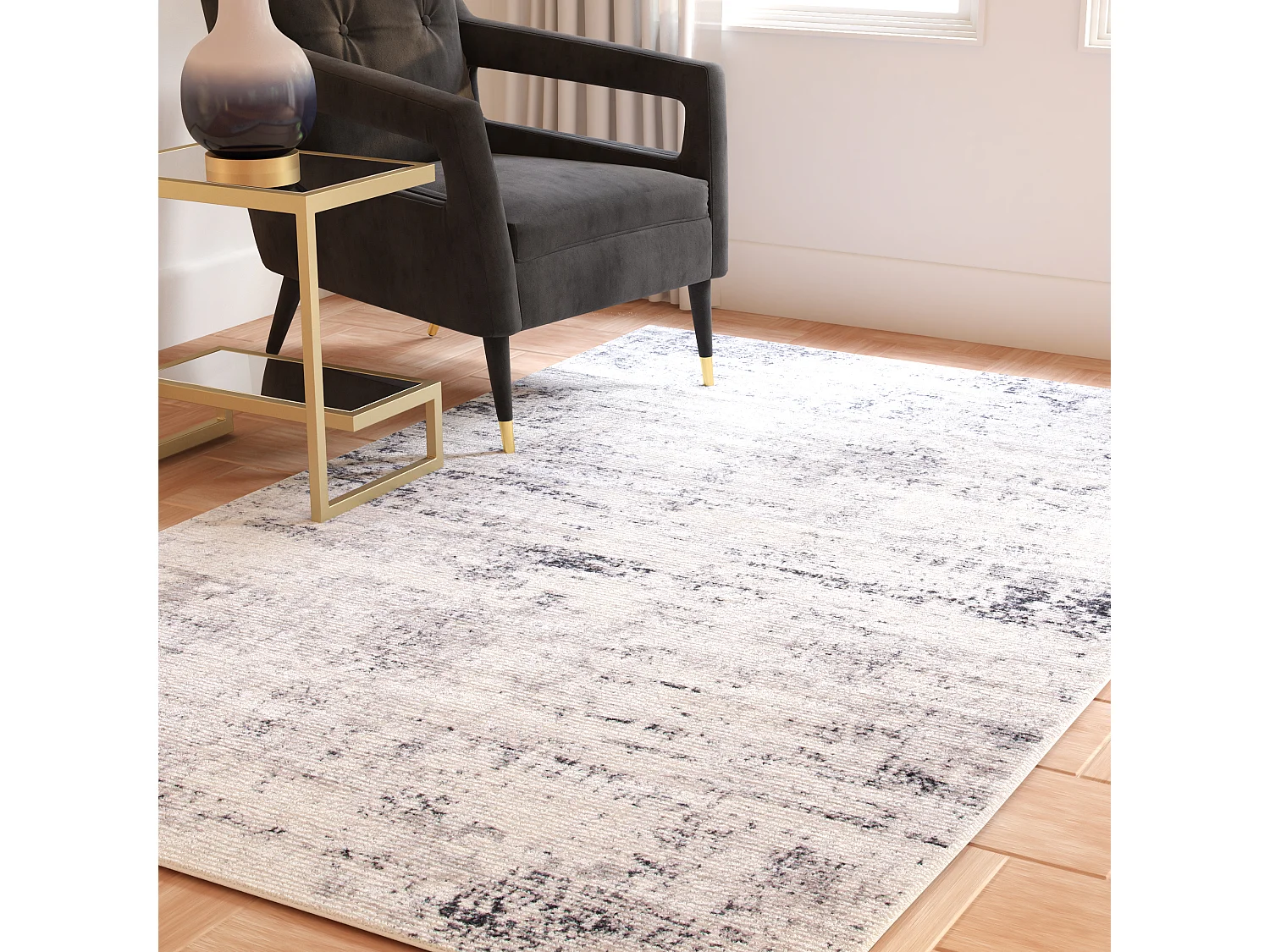 Tapis Ivoire/Gris 122 X 183 cm - Senata