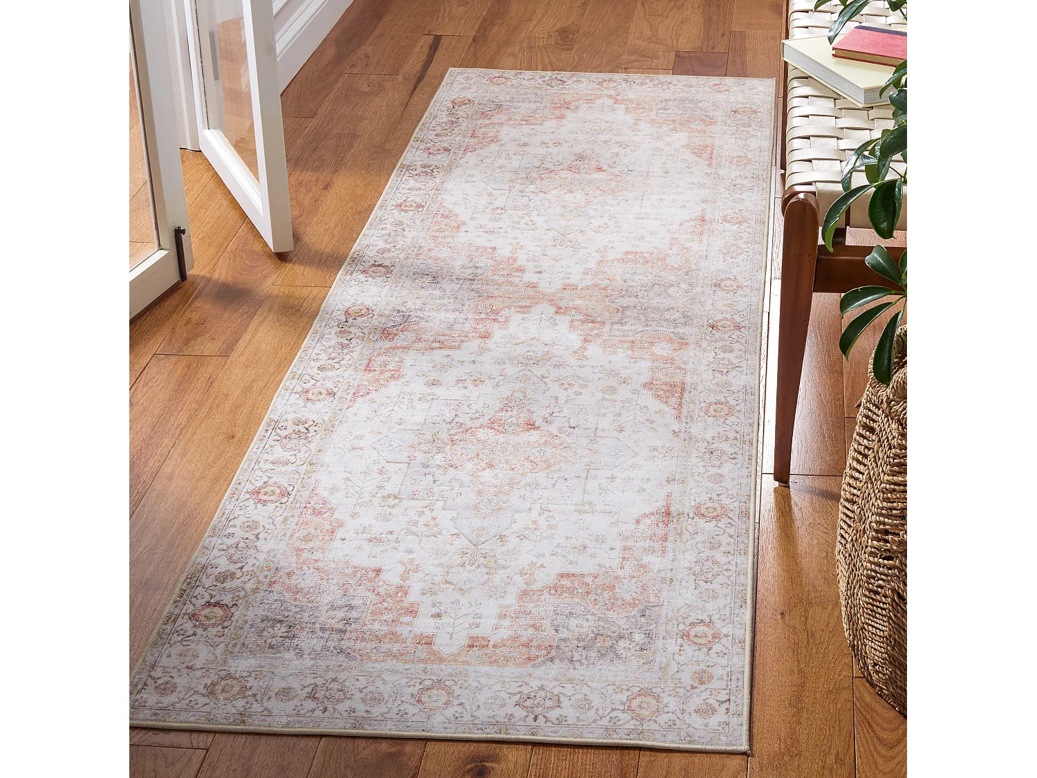 Tapis Gris clair/Rouille 76 X 244 cm - Primrose