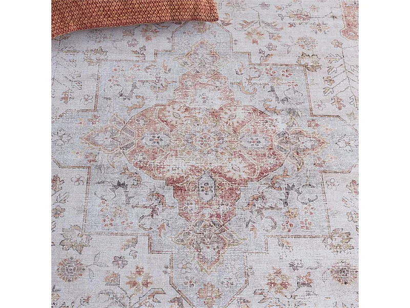 Tapis Gris clair/Rouille 76 X 244 cm - Primrose
