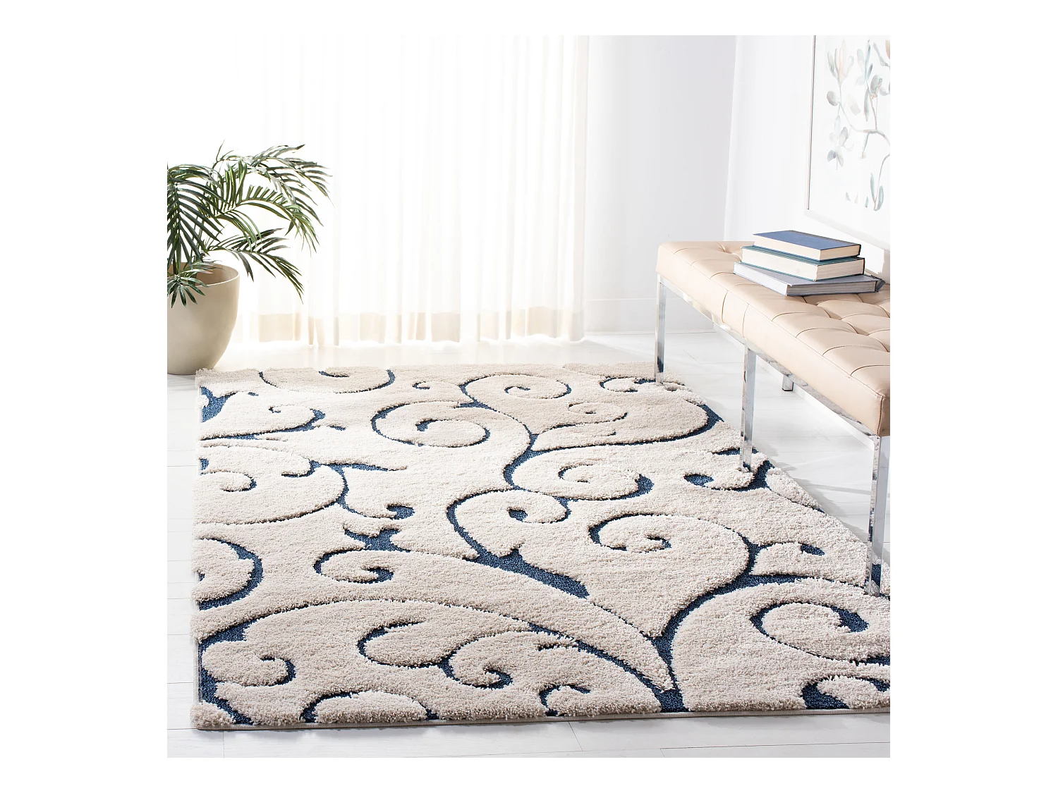 Tapis Neutre/Bleu 160 X 229 cm - Rosalind