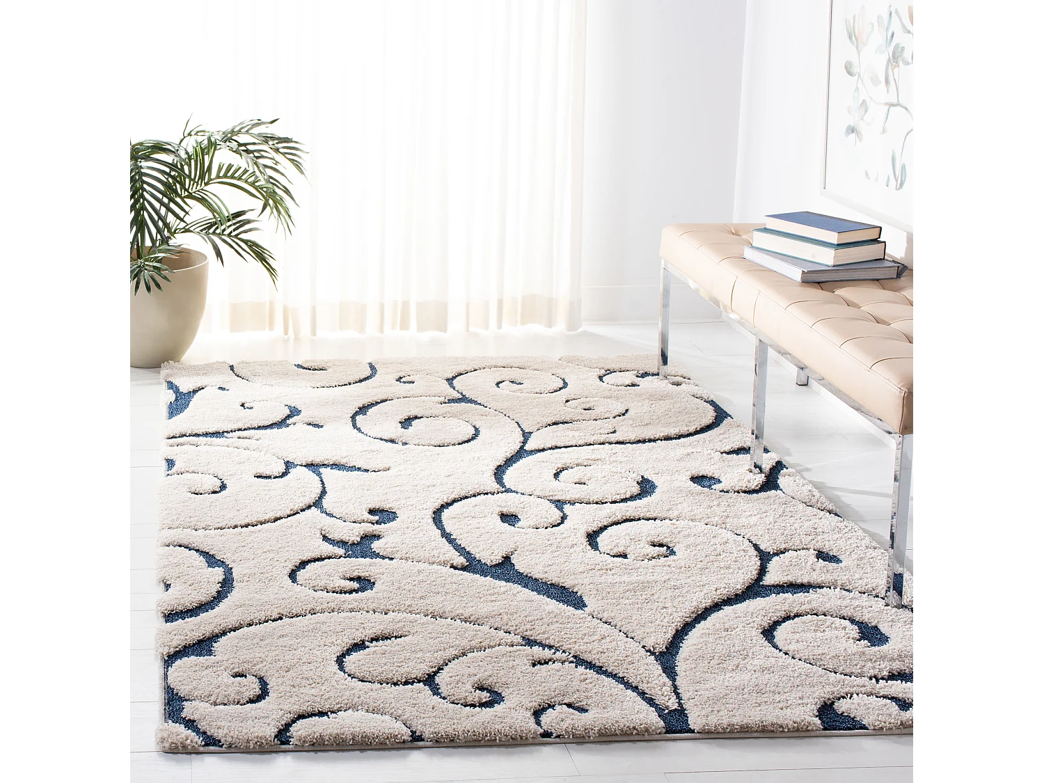 Tapis Neutre/Bleu 160 X 229 cm - Rosalind
