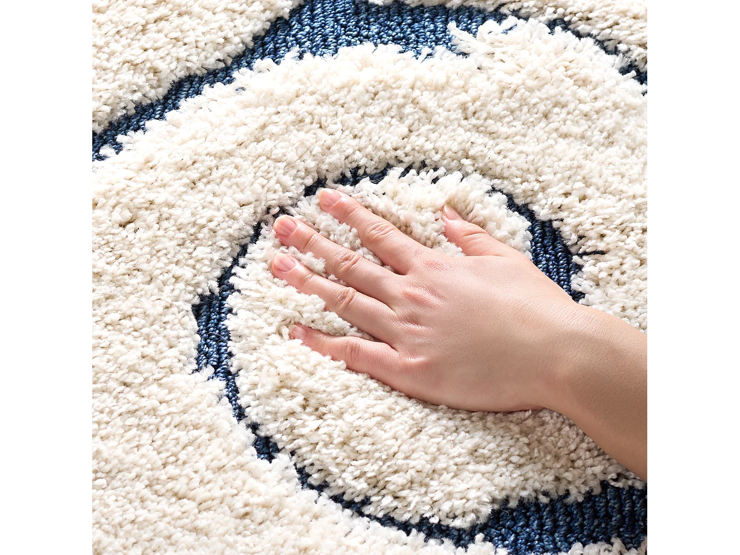 Tapis Neutre/Bleu 160 X 229 cm - Rosalind