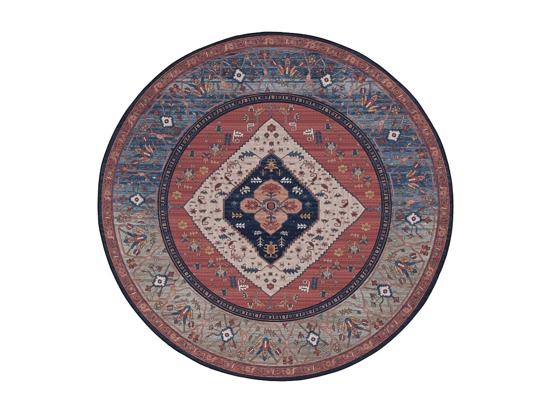 Tapis Rouille/Bleu 122 X 122 cm - Bishop
