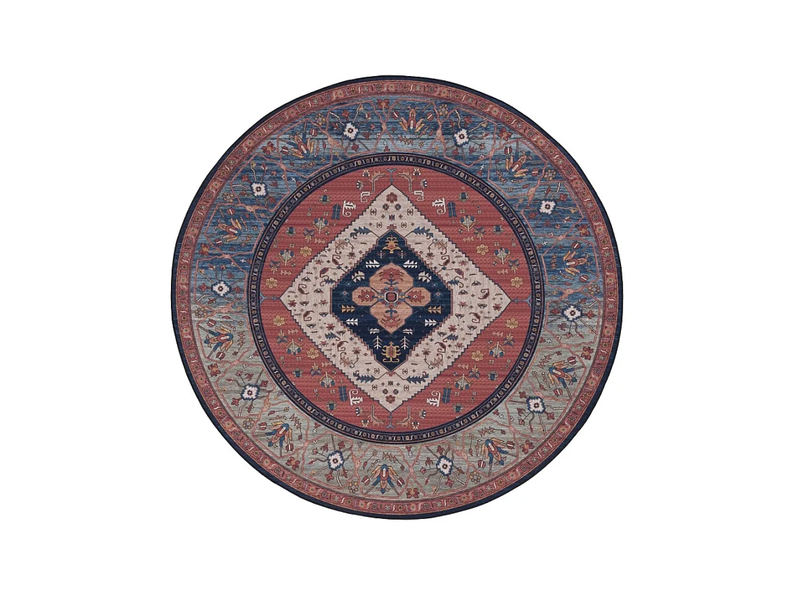 Tapis Rouille/Bleu 122 X 122 cm - Bishop