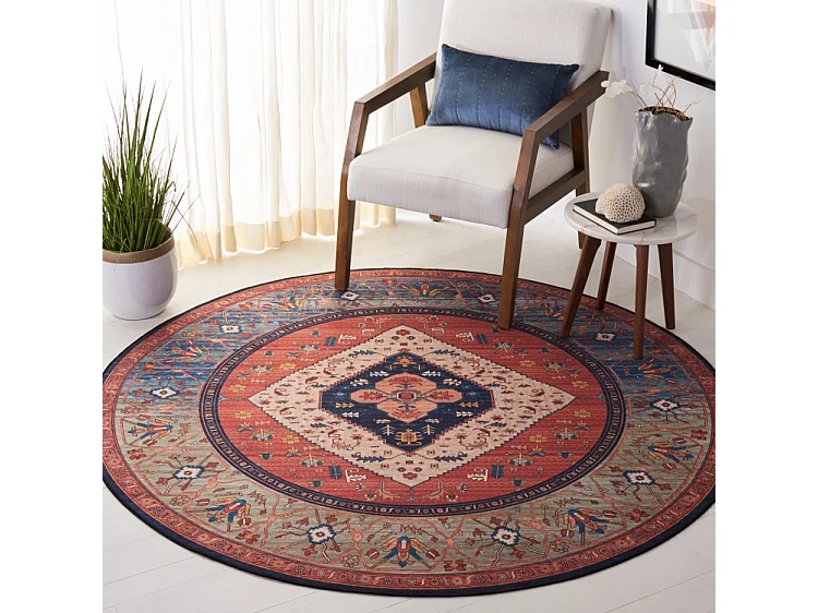 Tapis Rouille/Bleu 122 X 122 cm - Bishop