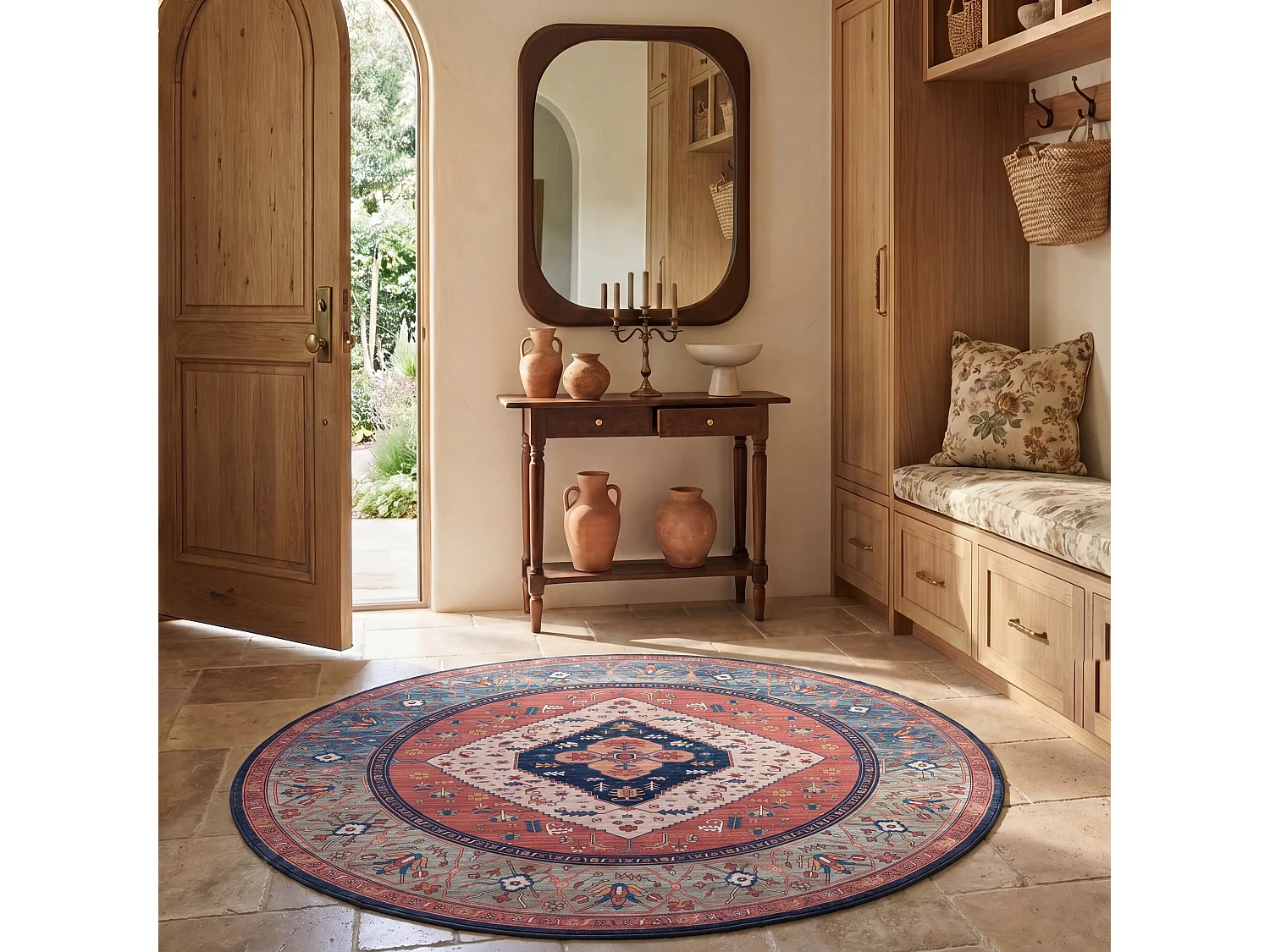 Tapis Rouille/Bleu 122 X 122 cm - Bishop