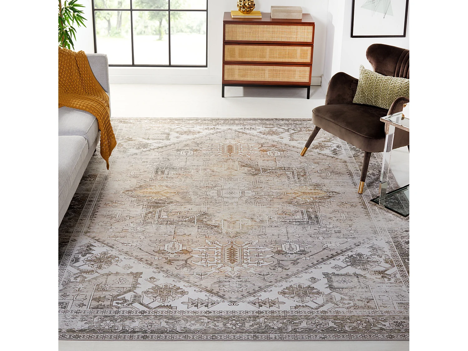 Tapis Beige/Gris 244 X 305 cm - Kushim