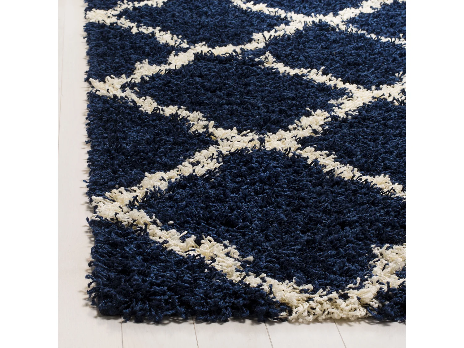 Tapis Bleu Marine/Neutre 122 X 183 cm - Aldo