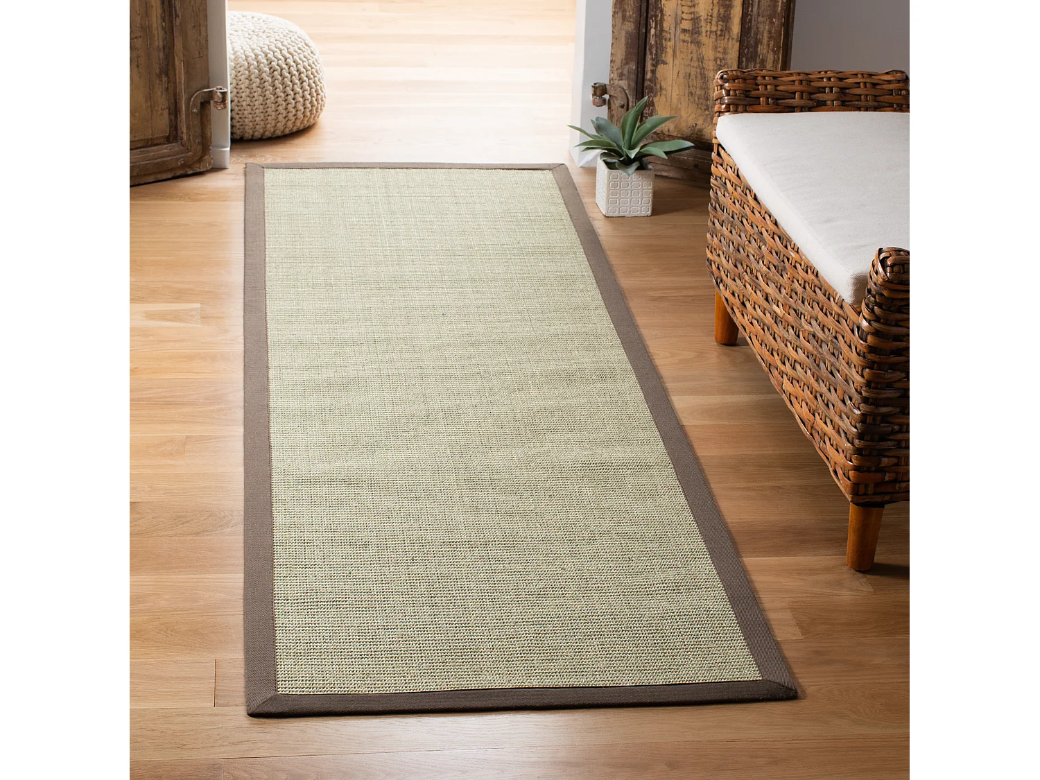 Tapis Neutre/Marron 76 X 244 cm - Dimas