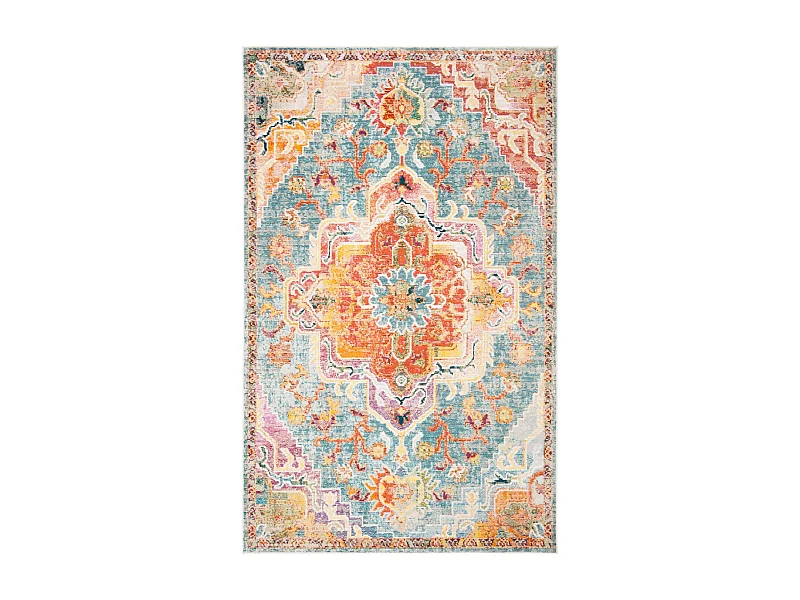 Tapis Bleu/Orange 91 X 152 cm - Desi