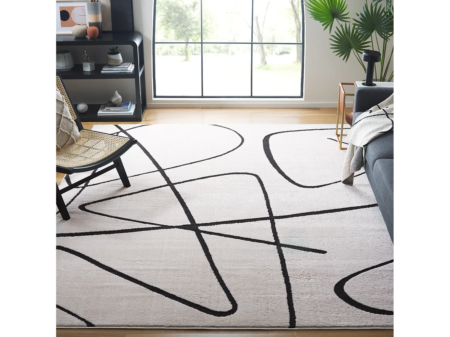 Tapis Ivoire/Noir 235 x 305 cm - Beatrix