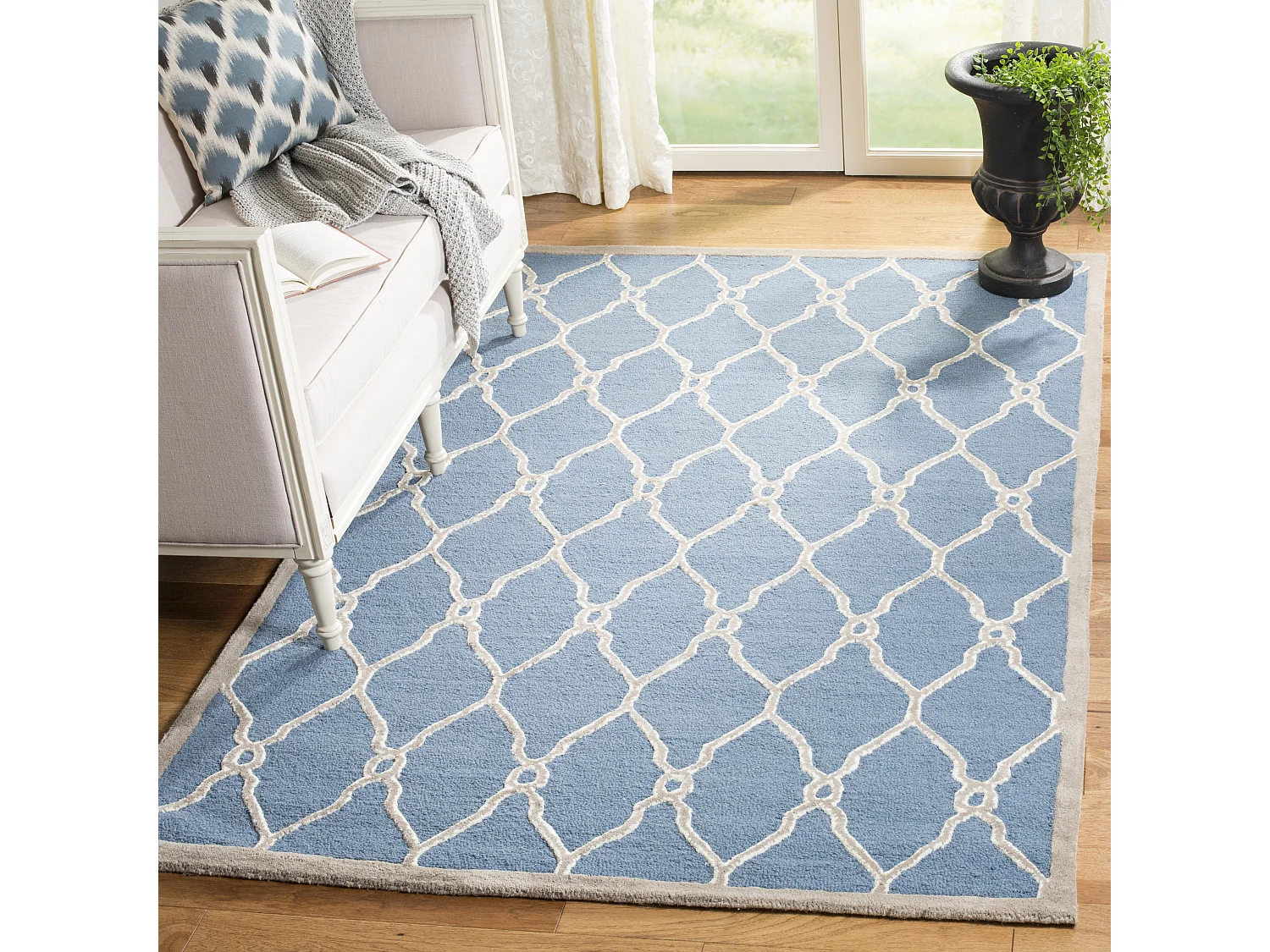 Tapis Bleu Marine/Neutre 152 X 244 cm - Augusta