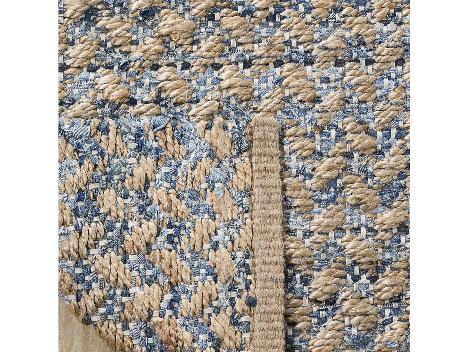 Tapis Bleu/Naturel 69 X 122 cm - Layana