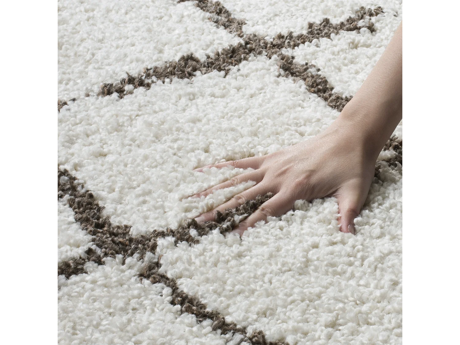 Tapis Neutre/Marron 155 X 155 cm - Temara