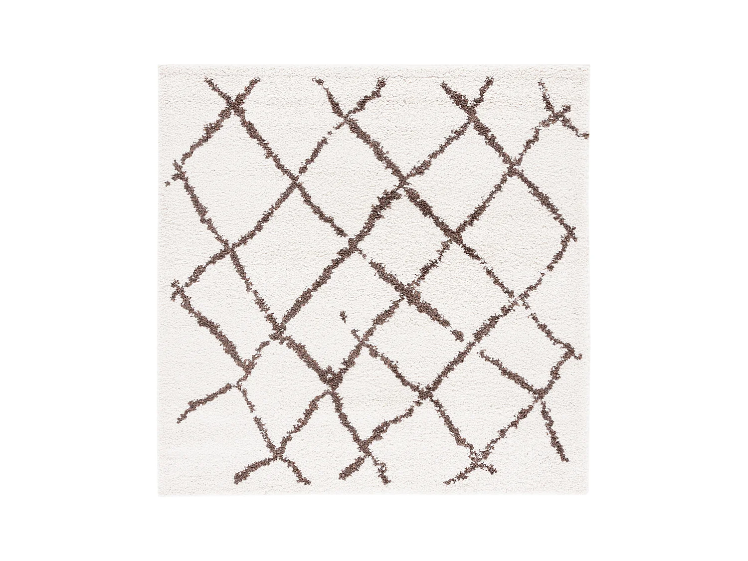 Tapis Neutre/Marron 155 X 155 cm - Temara