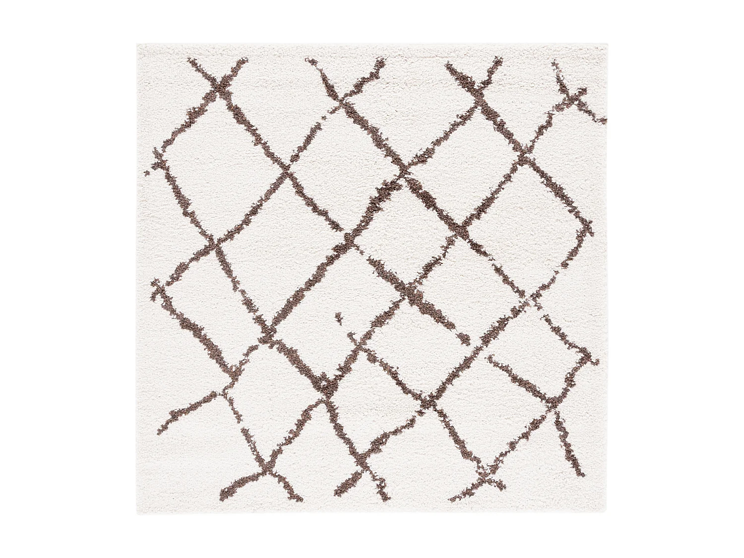 Tapis Neutre/Marron 155 X 155 cm - Temara