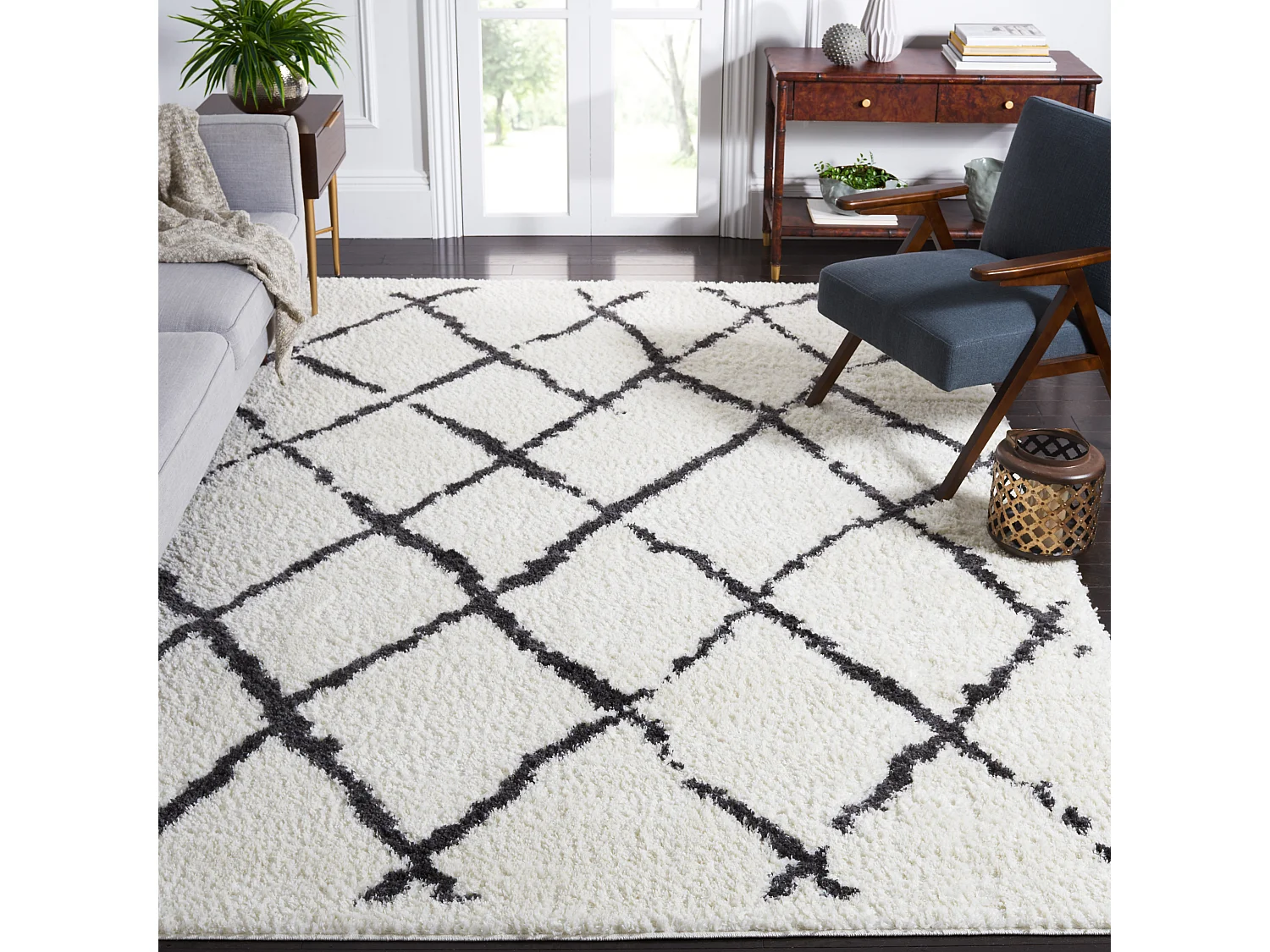 Tapis Neutre/Marron 155 X 155 cm - Temara