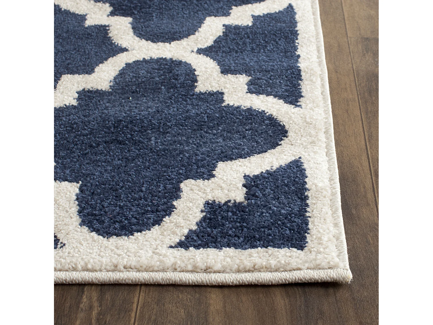 Tapis Bleu Marine/Neutre 69 X 213 cm - Natia