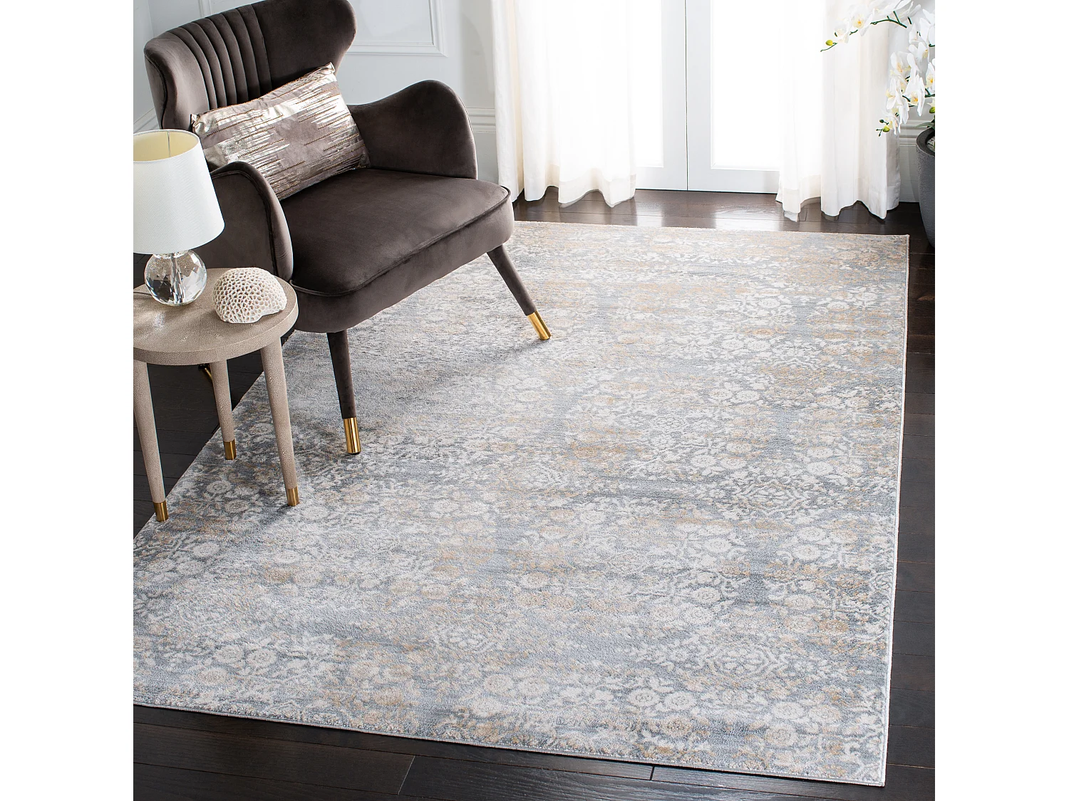 Tapis Gris/Neutre 122 X 183 cm - Scarlett