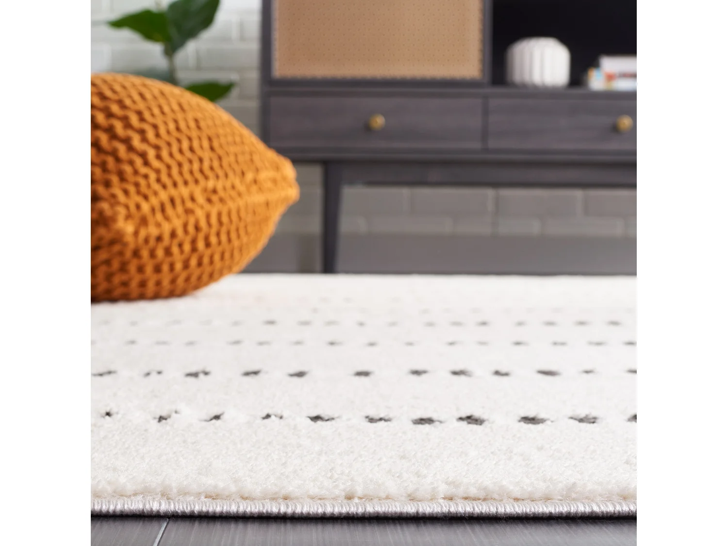 Tapis Ivoire/Noir 183 X 274 cm - Aramin