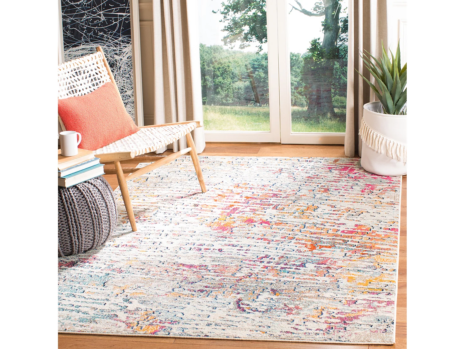 Tapis Bleu/Orange 160 X 229 cm - Rachel