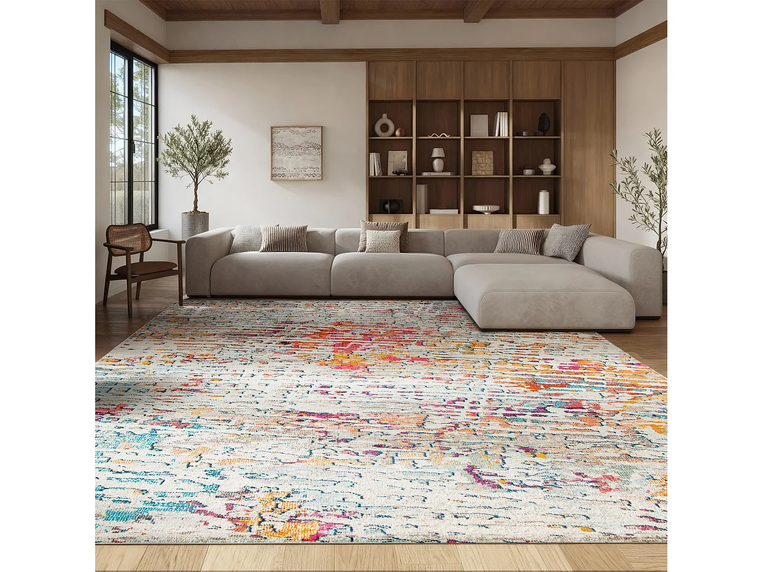 Tapis Bleu/Orange 160 X 229 cm - Rachel