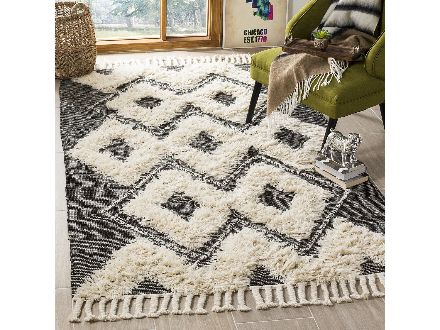 Tapis Noir/Neutre 152 X 244 cm - Emmalyn