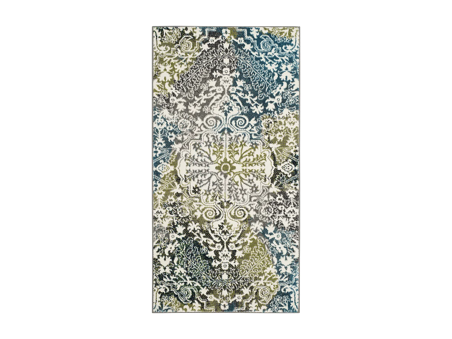 Tapis Neutre/Bleu 79 X 152 cm - Malia