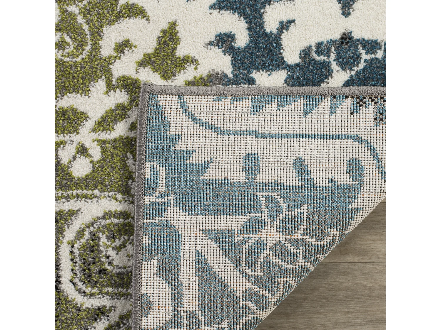 Tapis Neutre/Bleu 79 X 152 cm - Malia