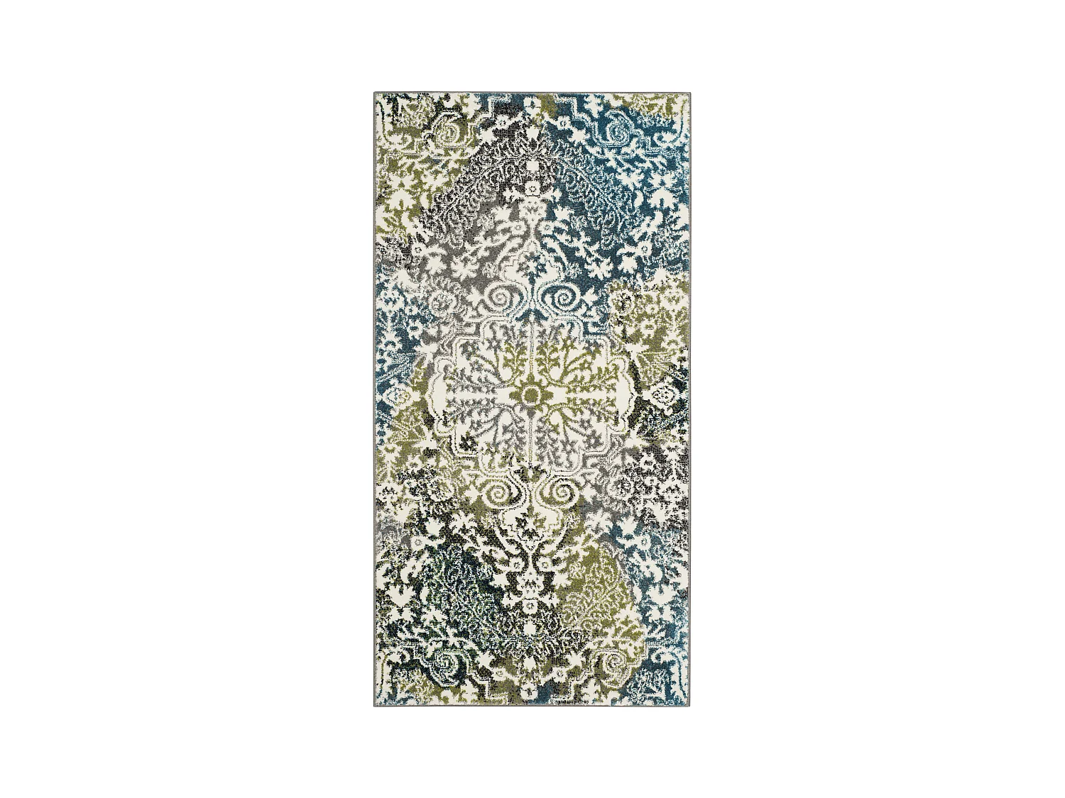 Tapis Neutre/Bleu 79 X 152 cm - Malia