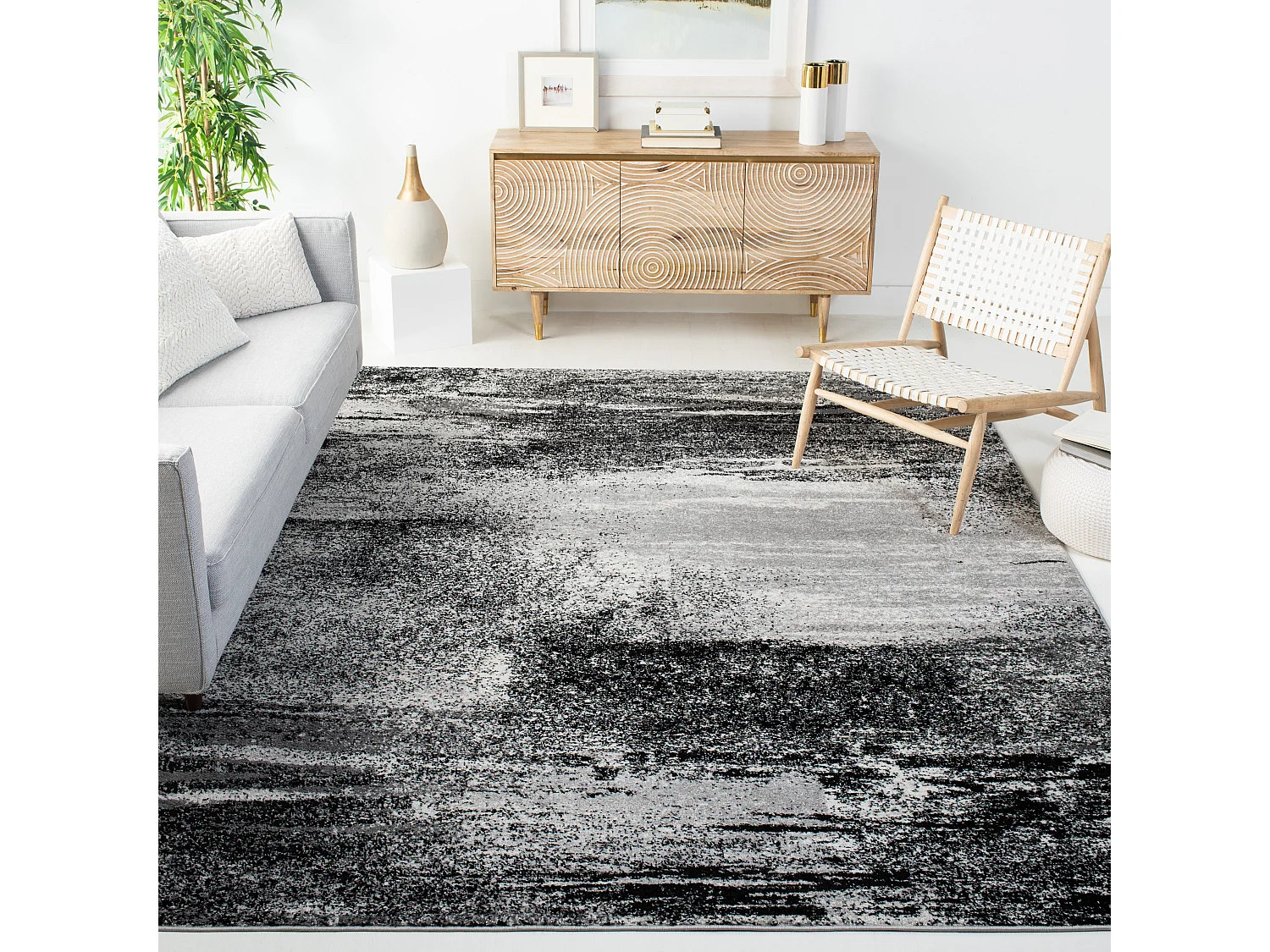 Tapis Argent/Multicolore 235 x 305 cm - Angelyna