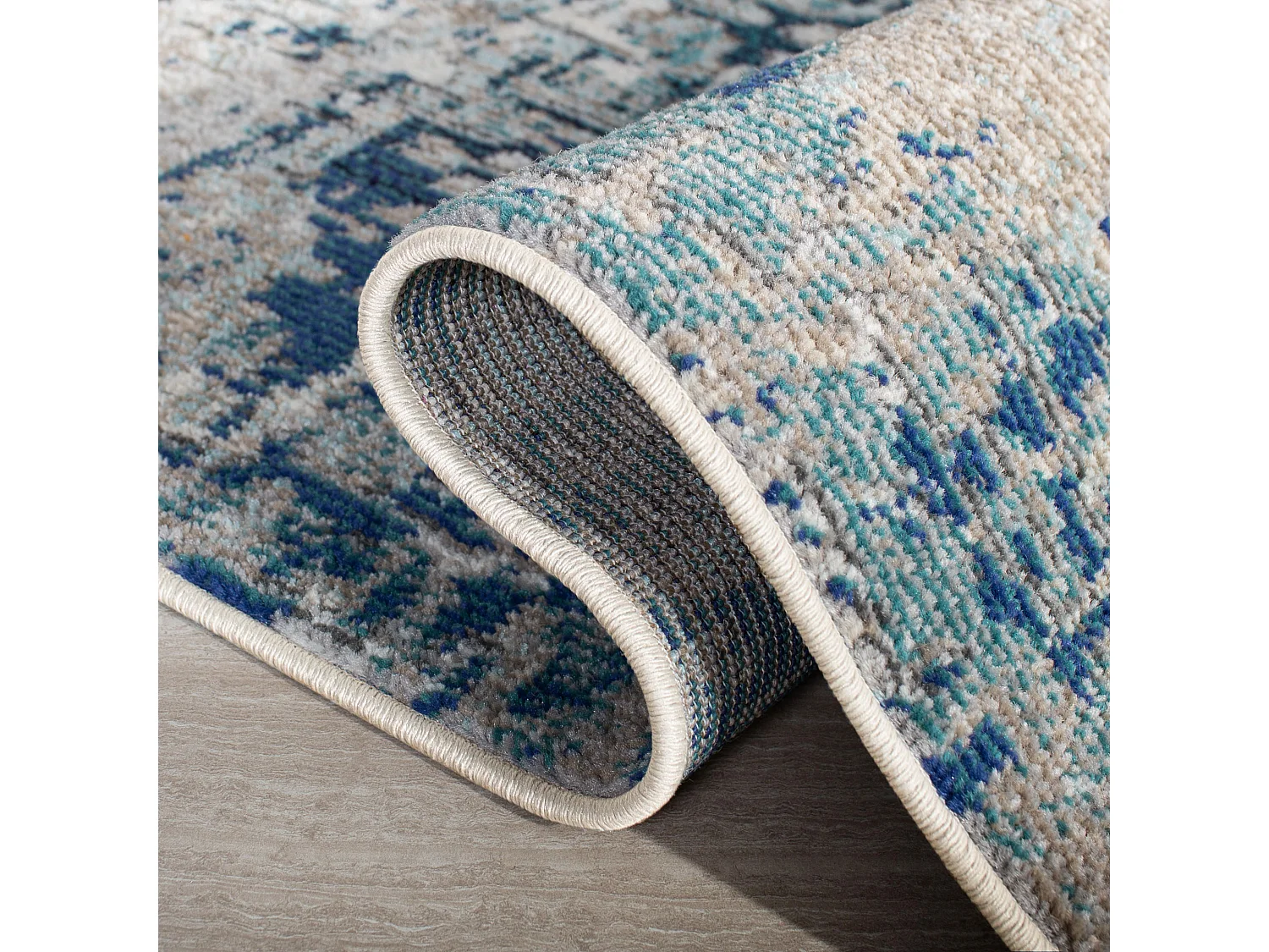 Tapis Gris/Bleu 160 X 229 cm - Manjor