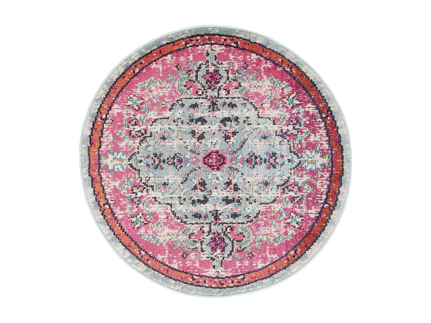Tapis Fuchsia/Sarcelle 122 X 122 cm - Maia