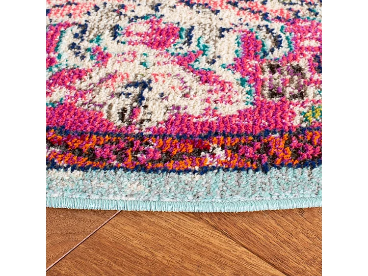 Tapis Fuchsia/Sarcelle 122 X 122 cm - Maia