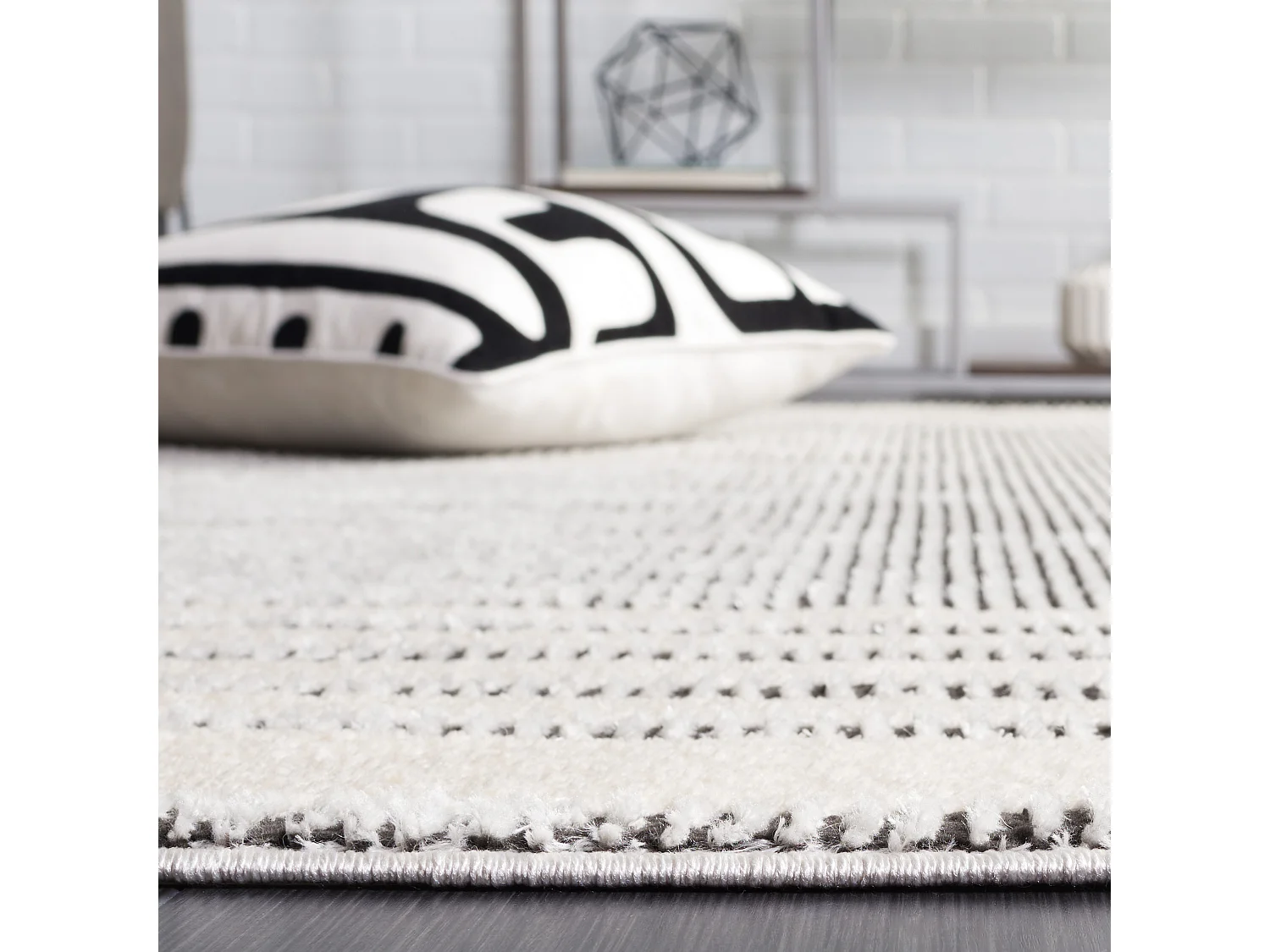 Tapis Ivoire/Noir 91 X 152 cm - Aerith