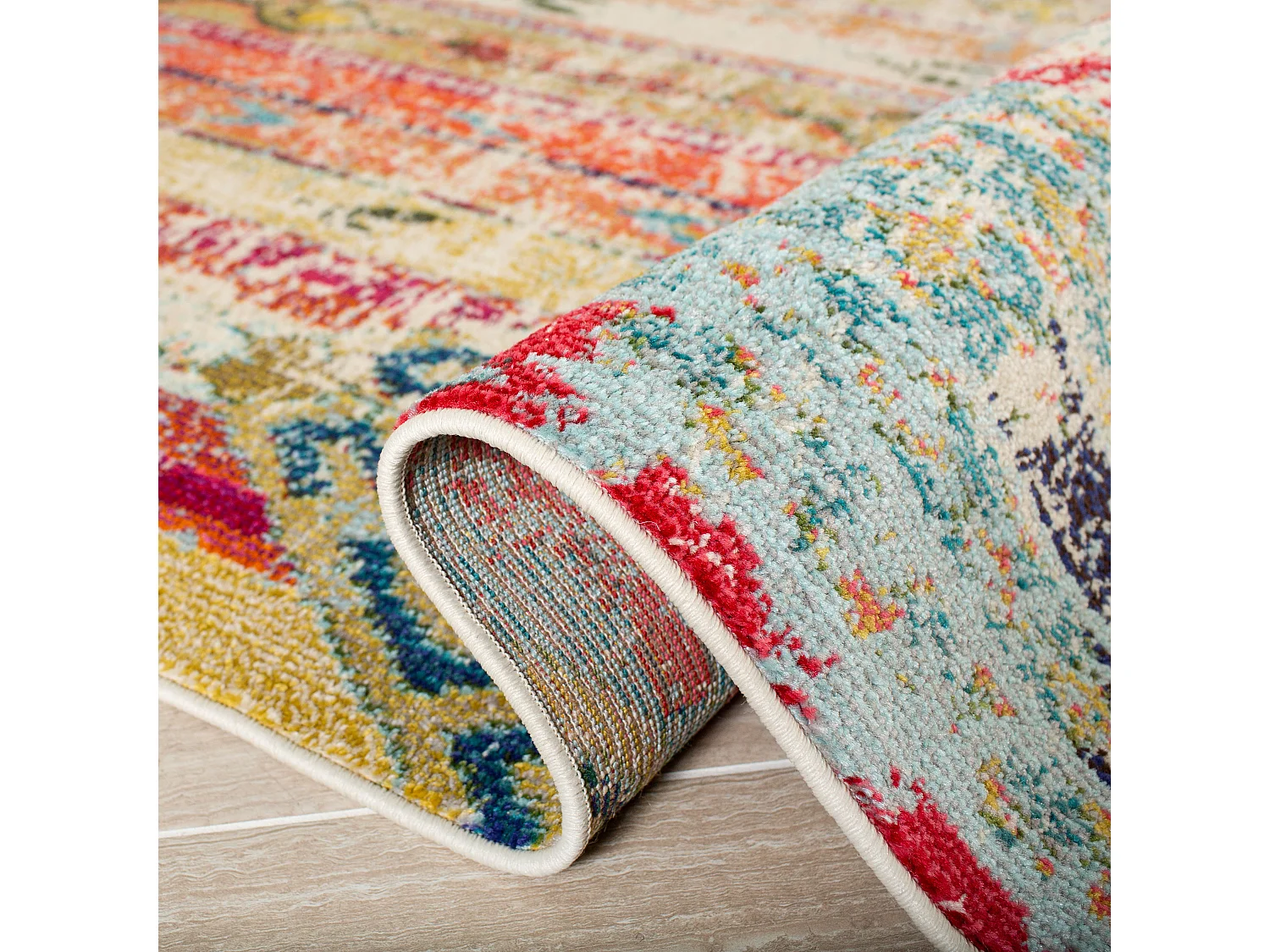 Tapis Bleu/Orange 91 X 152 cm - Emilia