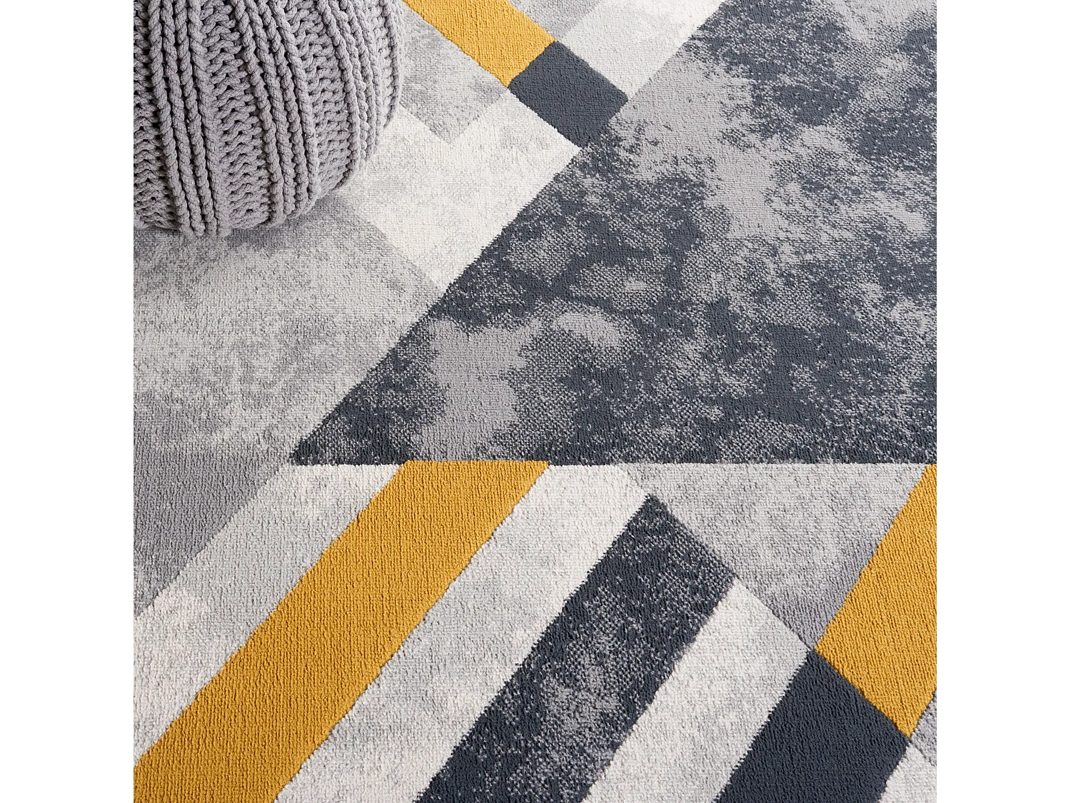 Tapis Gris/Or Noir 91 X 152 cm - Larkin