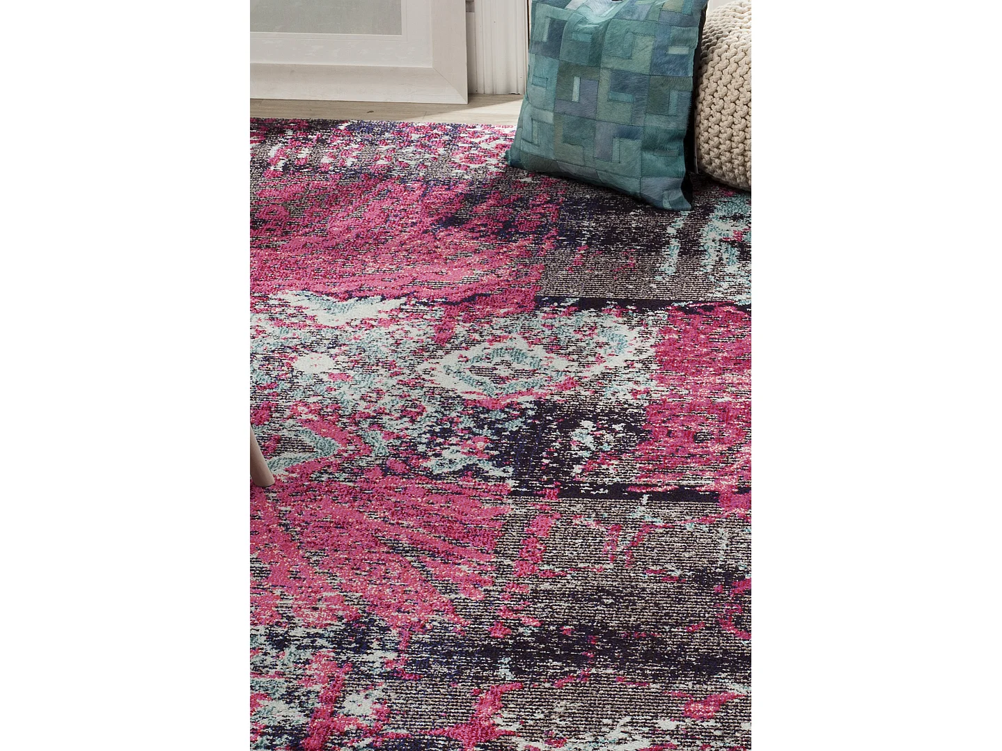 Tapis Rose/Multicolore 155 X 231 cm - Aziel