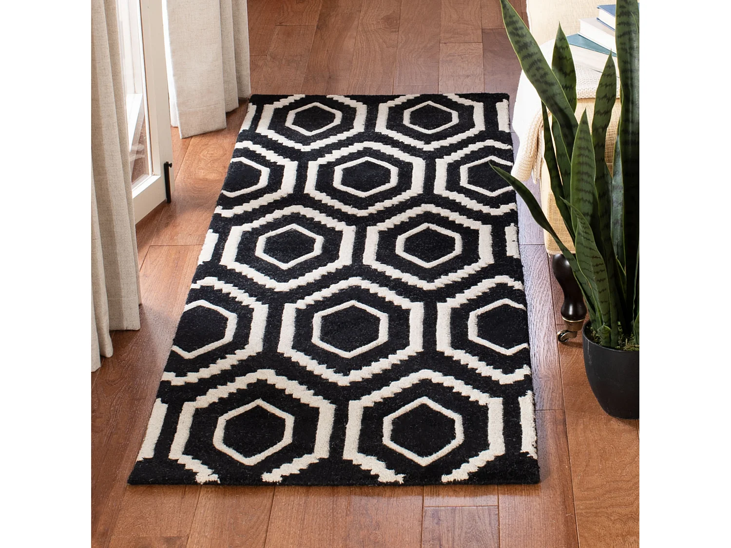 Tapis Noir/Neutre 69 X 213 cm - Essex
