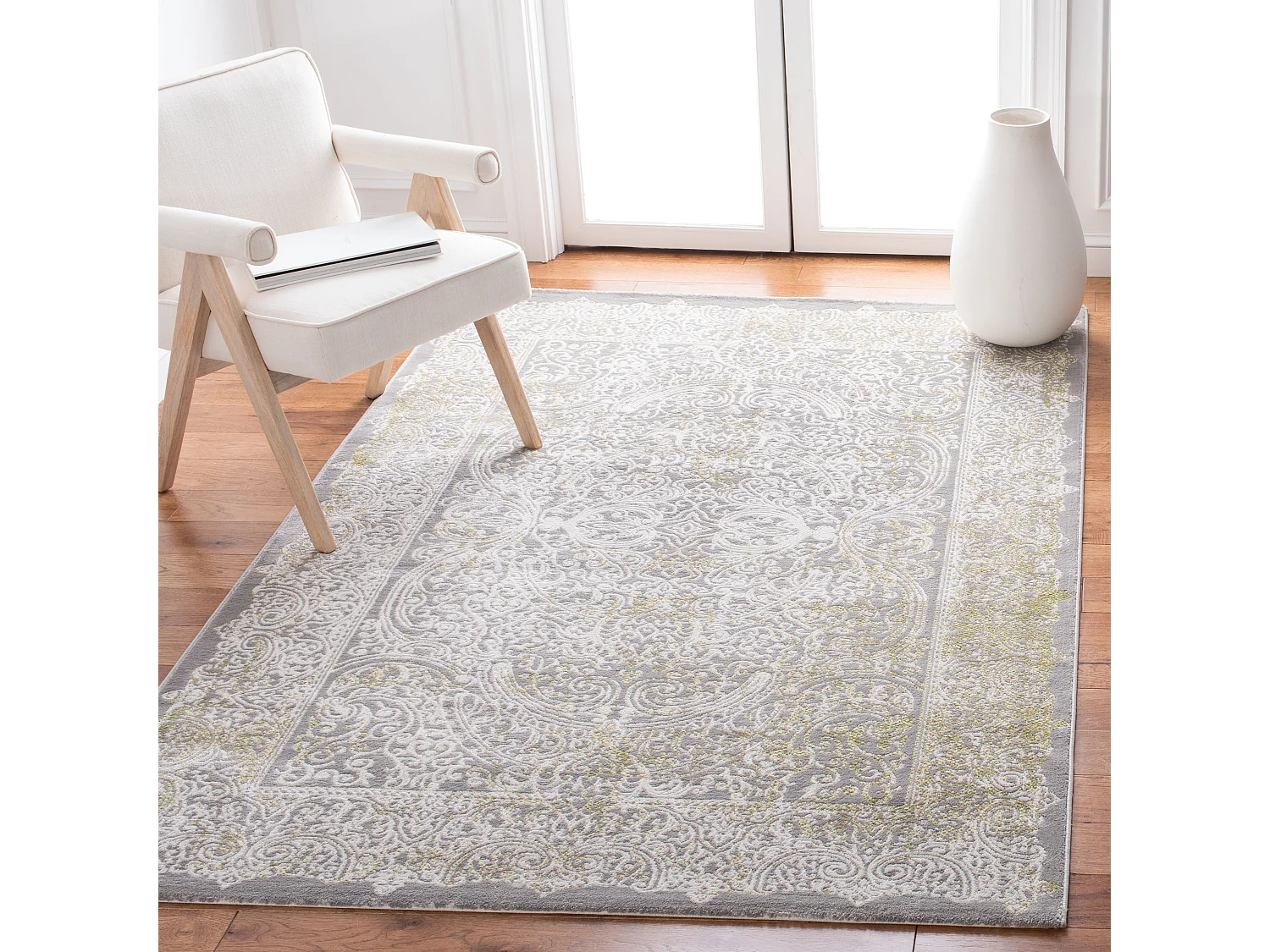 Tapis Gris/Vert 122 X 170 cm - Celine