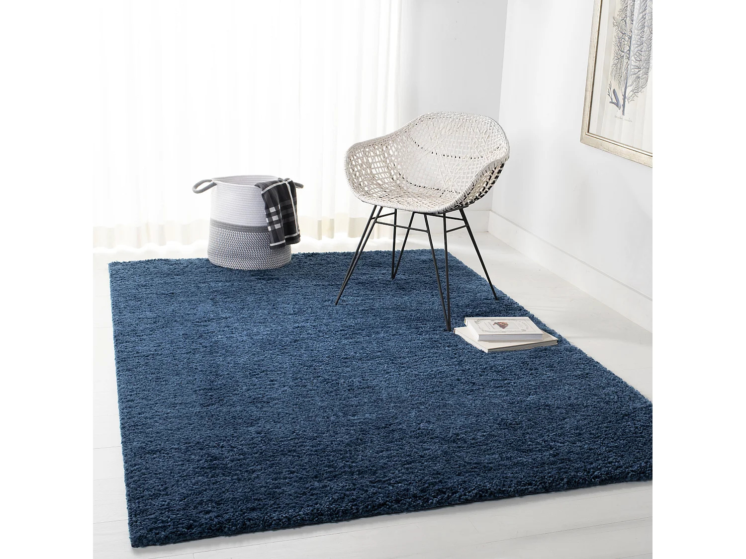 Tapis Bleu Marine 122 X 183 cm - Lola