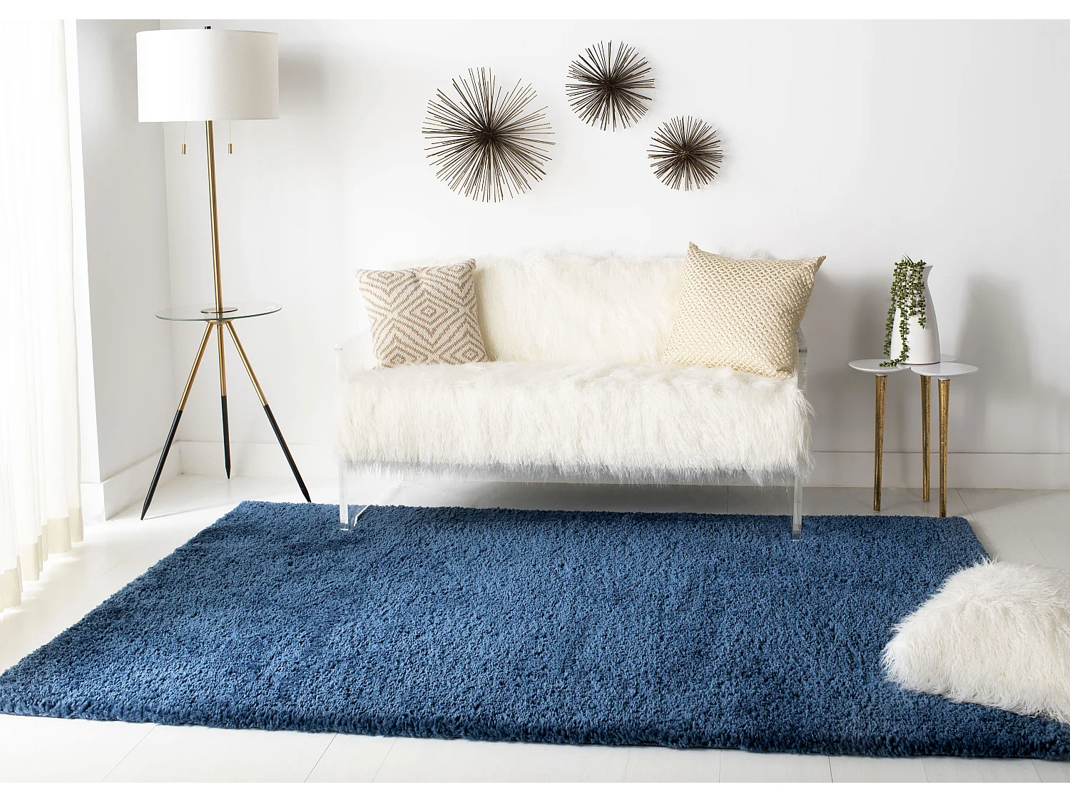 Tapis Bleu Marine 122 X 183 cm - Lola