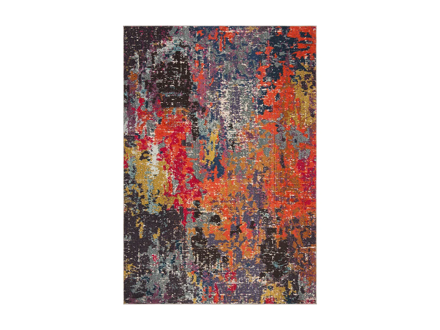 Tapis Bleu/Orange 155 X 231 cm - Makenna