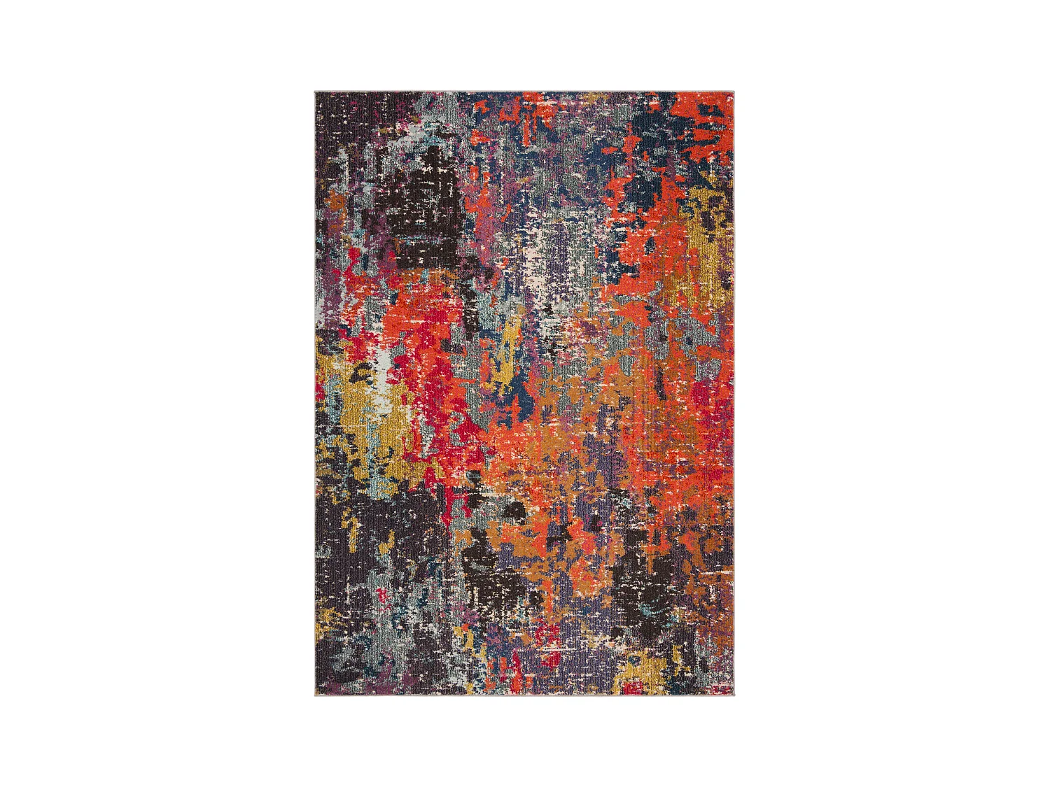 Tapis Bleu/Orange 155 X 231 cm - Makenna