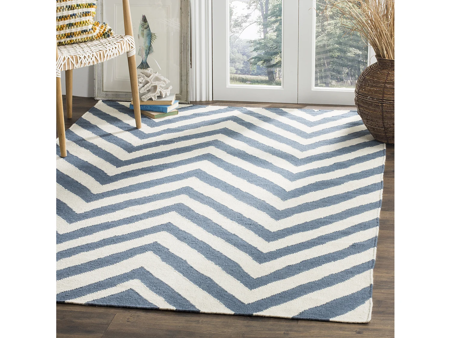 Tapis Bleu/Neutre 122 X 183 cm - Serena